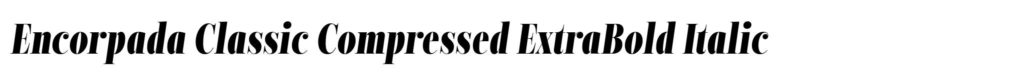 Encorpada Classic Compressed ExtraBold Italic image
